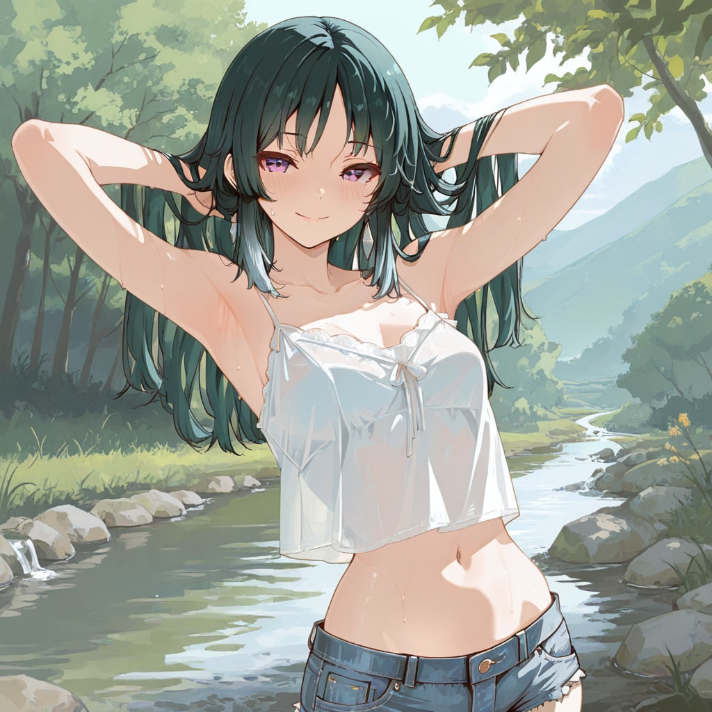 ケモミミさんと川遊び！