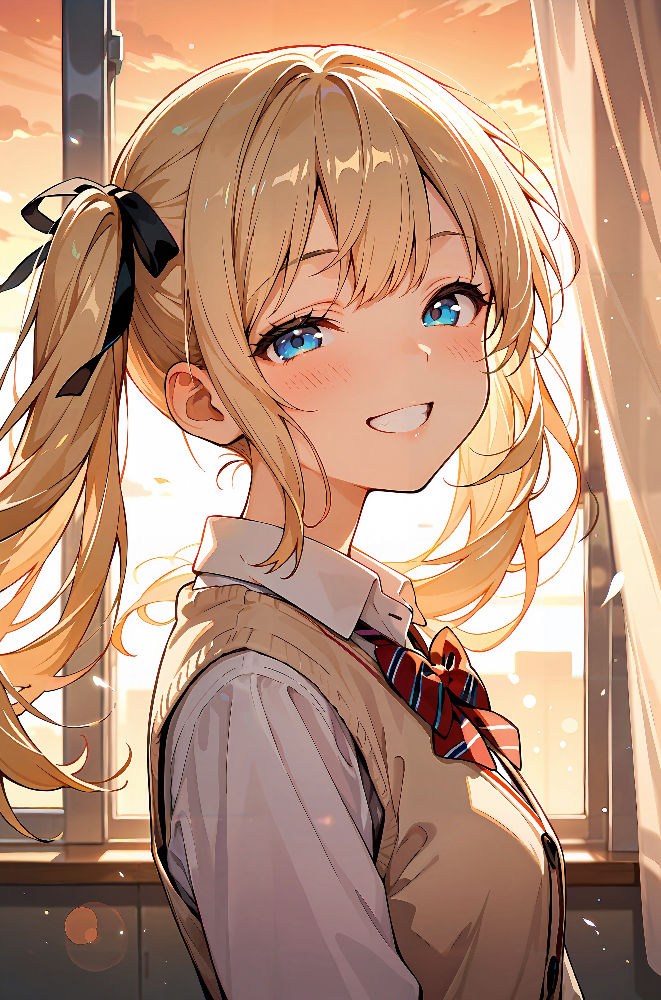 はにかみ笑顔