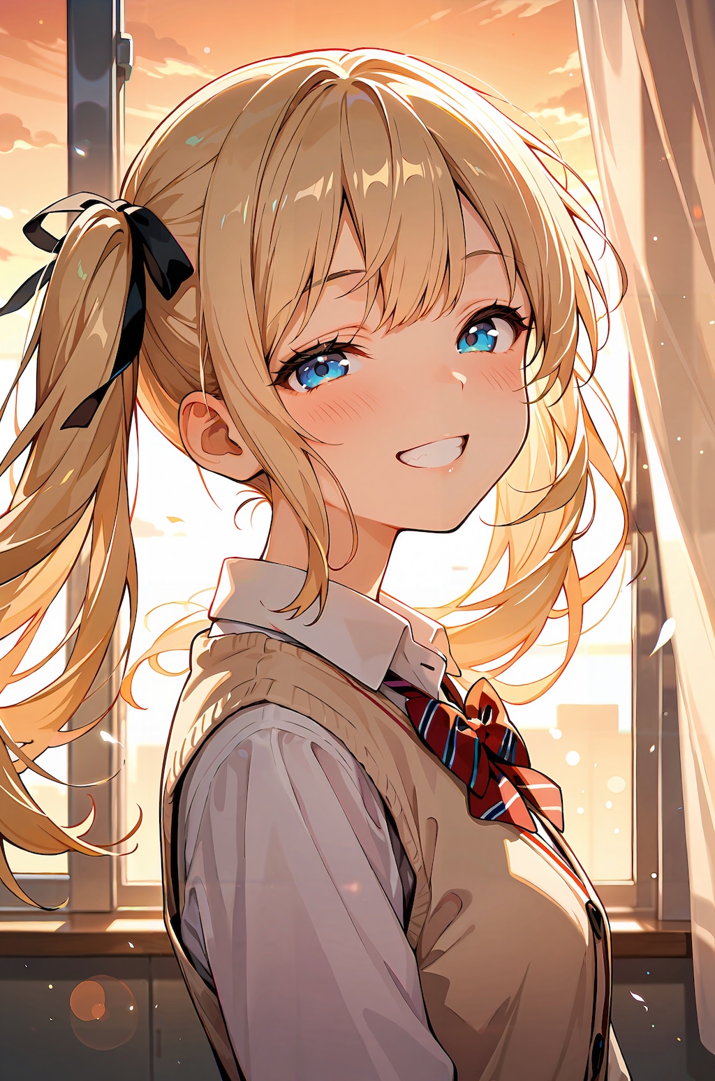 はにかみ笑顔