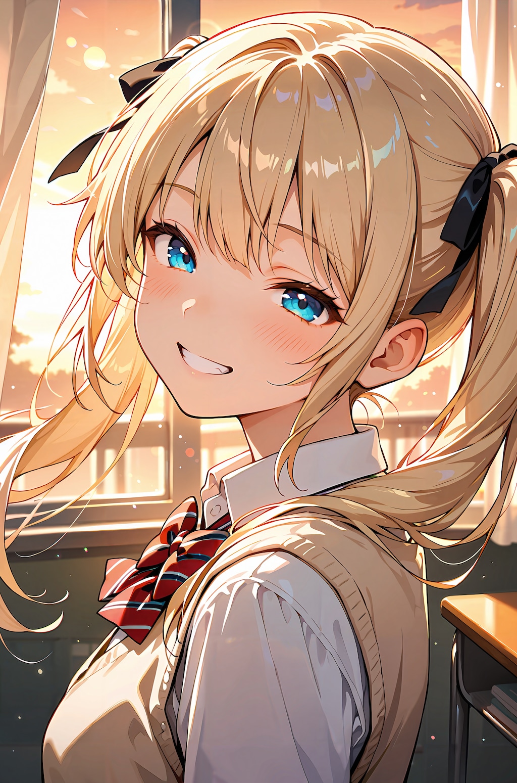 はにかみ笑顔