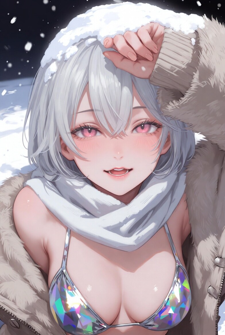 雪の中での撮影