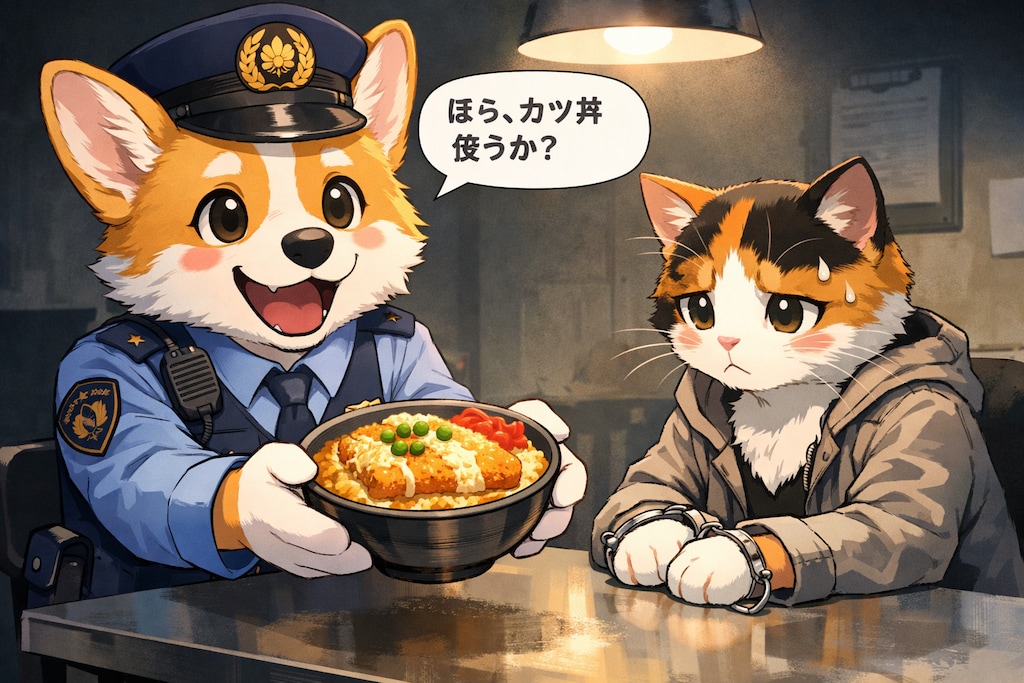 【動物】落ち葉とコギたんと三毛猫＋犬のお巡りさん