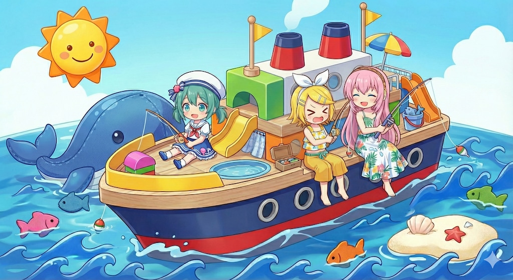 ミクちゃん達は海でバカンス🚢