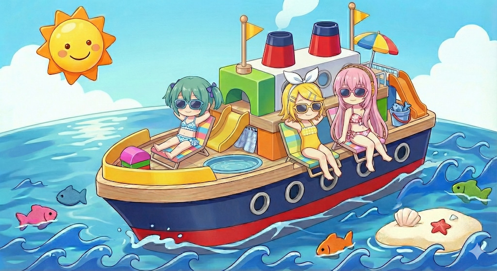 ミクちゃん達は海でバカンス🚢