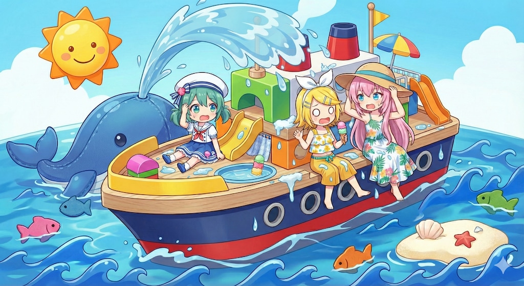 ミクちゃん達は海でバカンス🚢