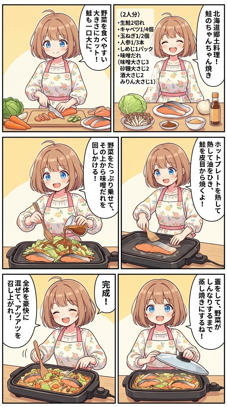 鮭のチャンチャン焼き | の人気AIイラスト・グラビア