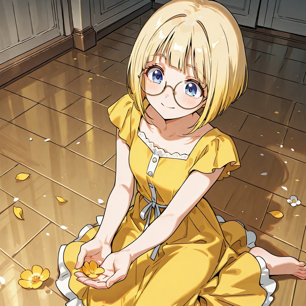 床に散った花 | の人気AIイラスト・グラビア