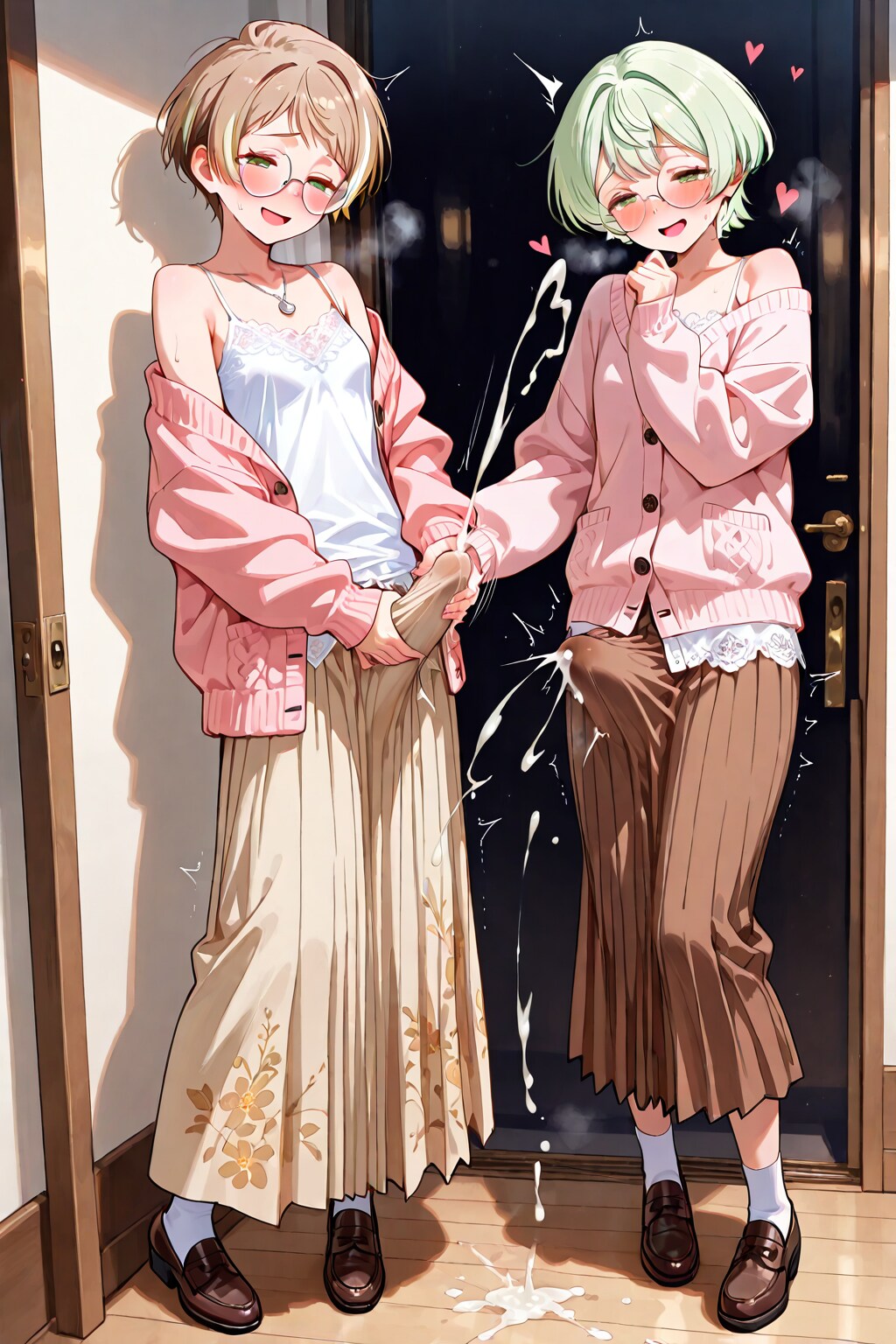 Midori and her twin having fun masturbating