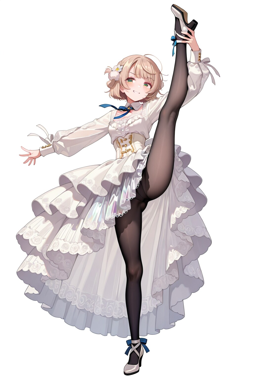 Can someone explain why she wore black stockings?
