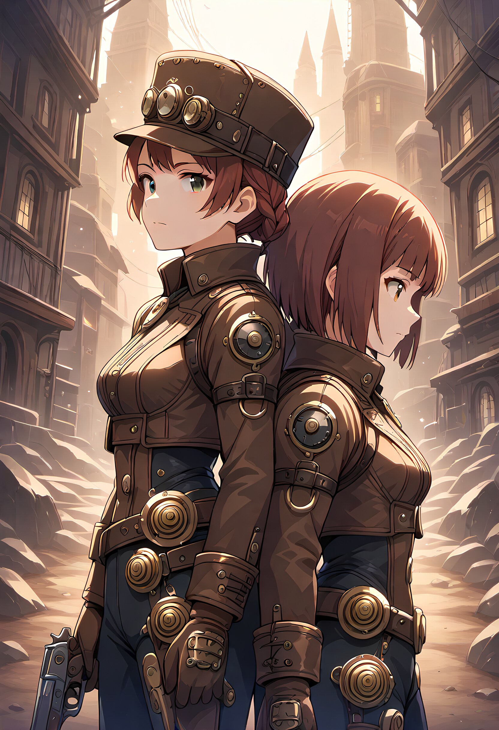 スチパン姉妹 | の人気AIイラスト・グラビア