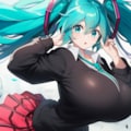 ボカロ　ローリングガール　初音ミク（爆乳版） 2枚目