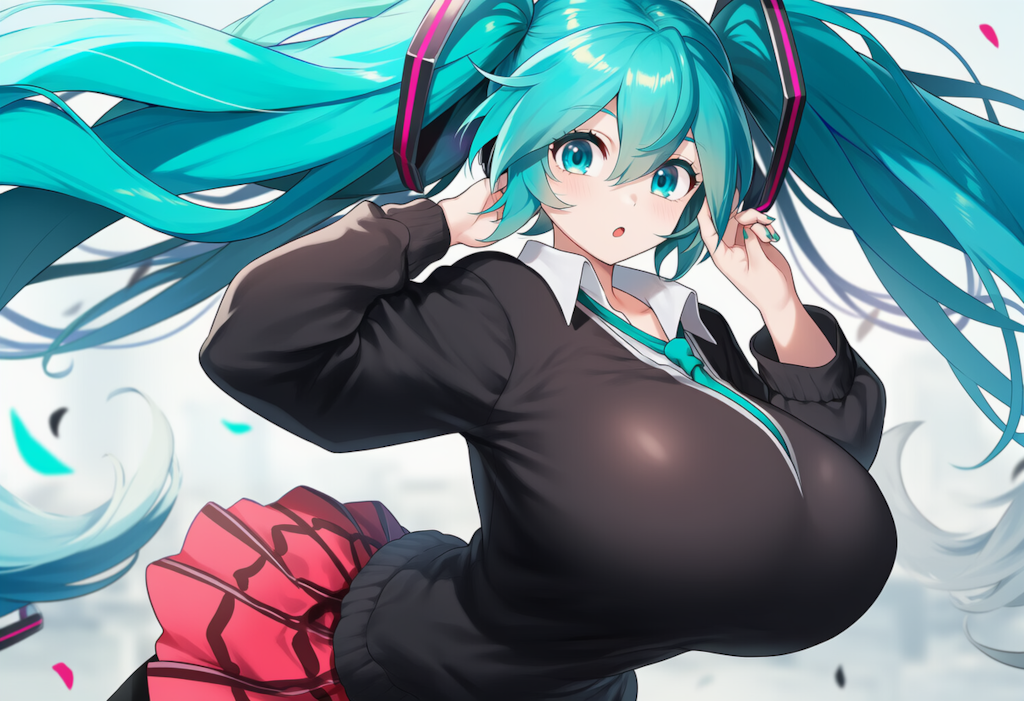 ボカロ　ローリングガール　初音ミク（爆乳版）
