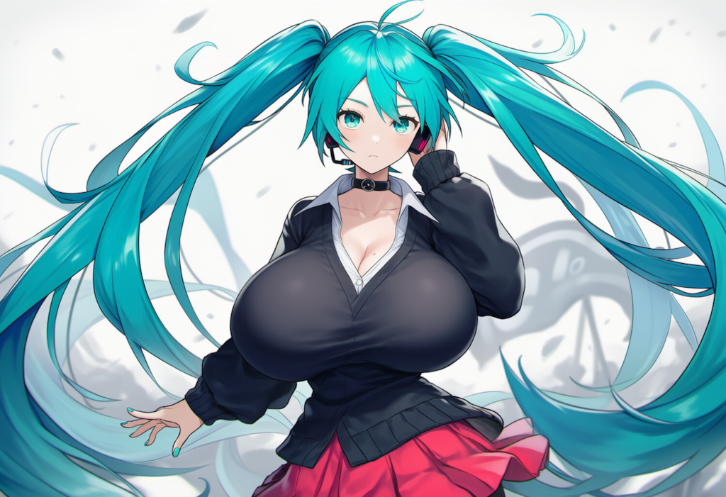 ボカロ　ローリングガール　初音ミク（爆乳版）