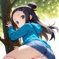 公園で木登り 2枚目