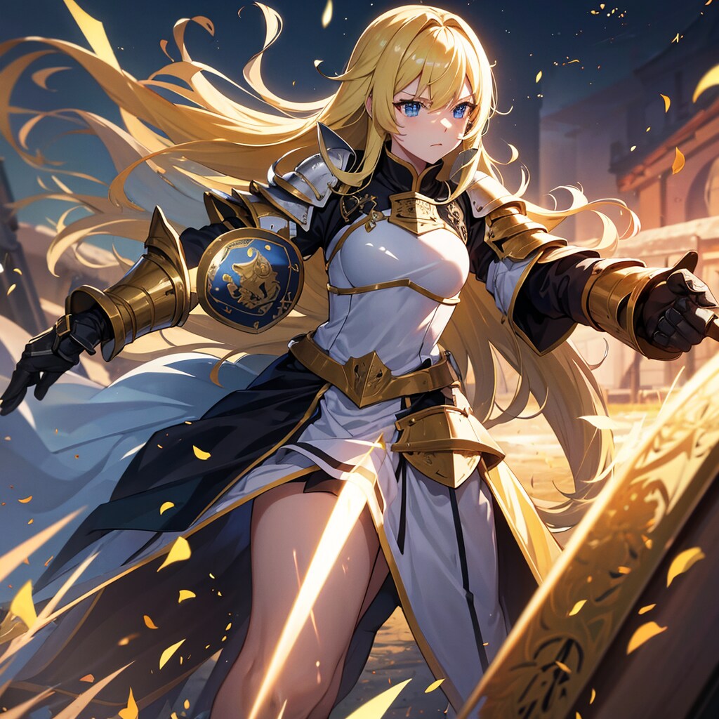 戦場に立つ騎士