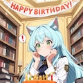 猫耳図書館のししょちゃん【9月誕生日FA】 6枚目