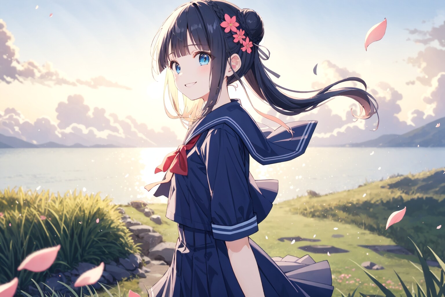 夕暮れ時のおだんごちゃん🍡✨ | の人気AIイラスト・グラビア