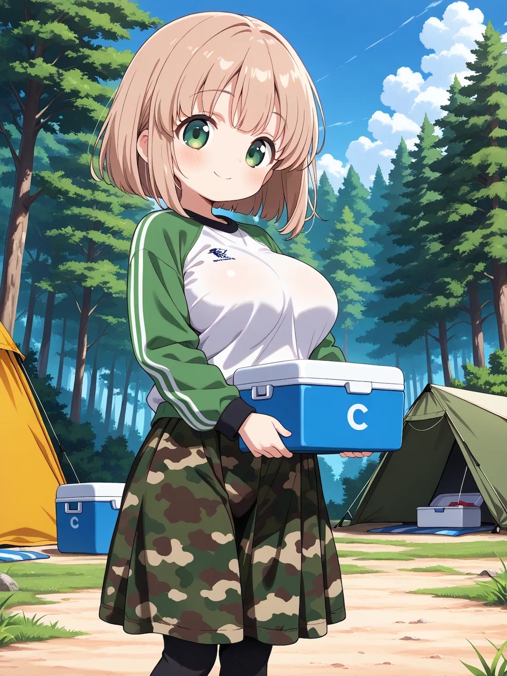 キャンプ場のこはるちゃん