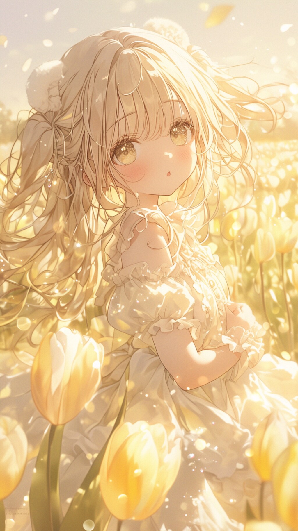 くま娘とチューリップ🌷②🐾