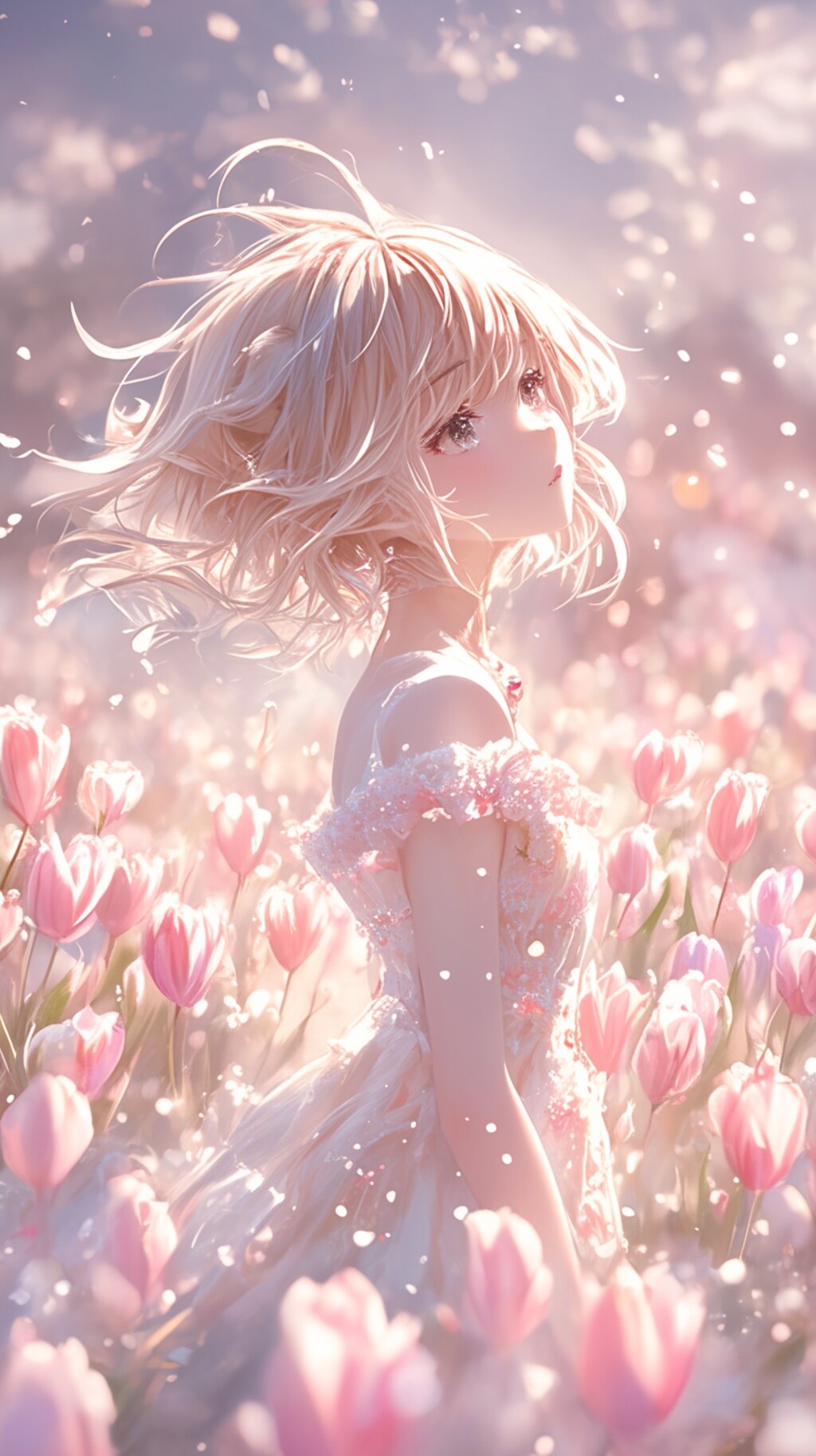 くま娘とチューリップ🌷②🐾