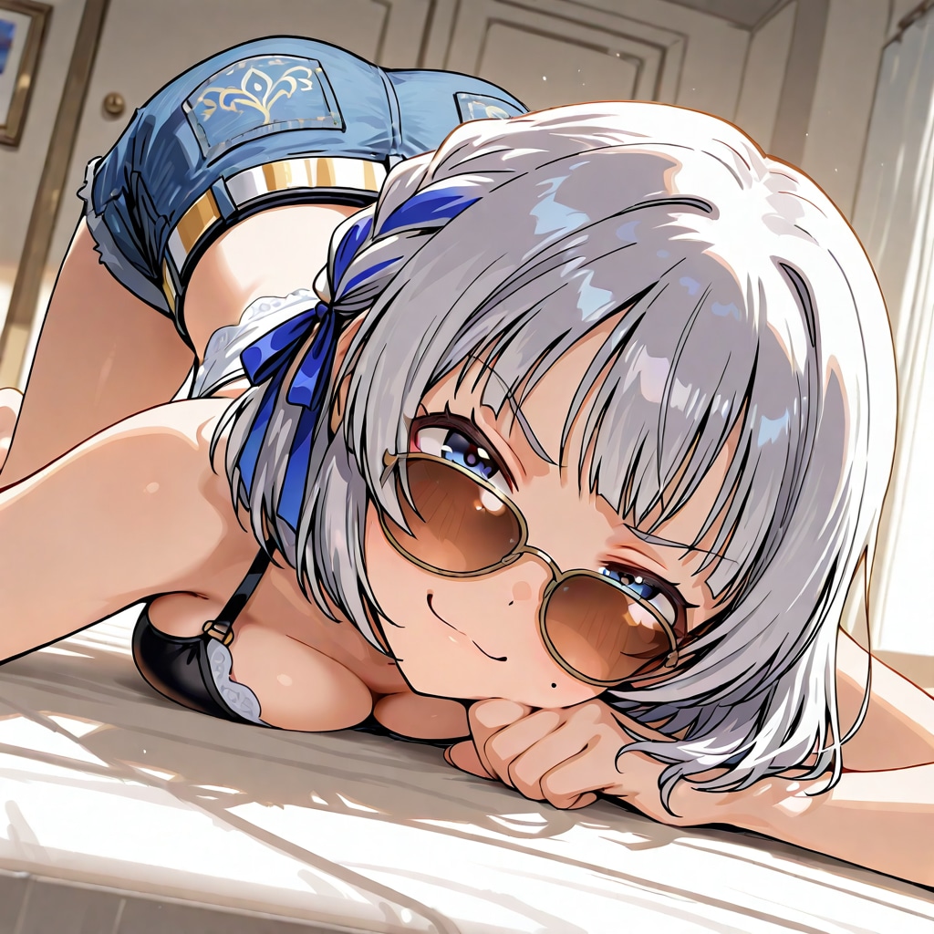 彼女は照れてます