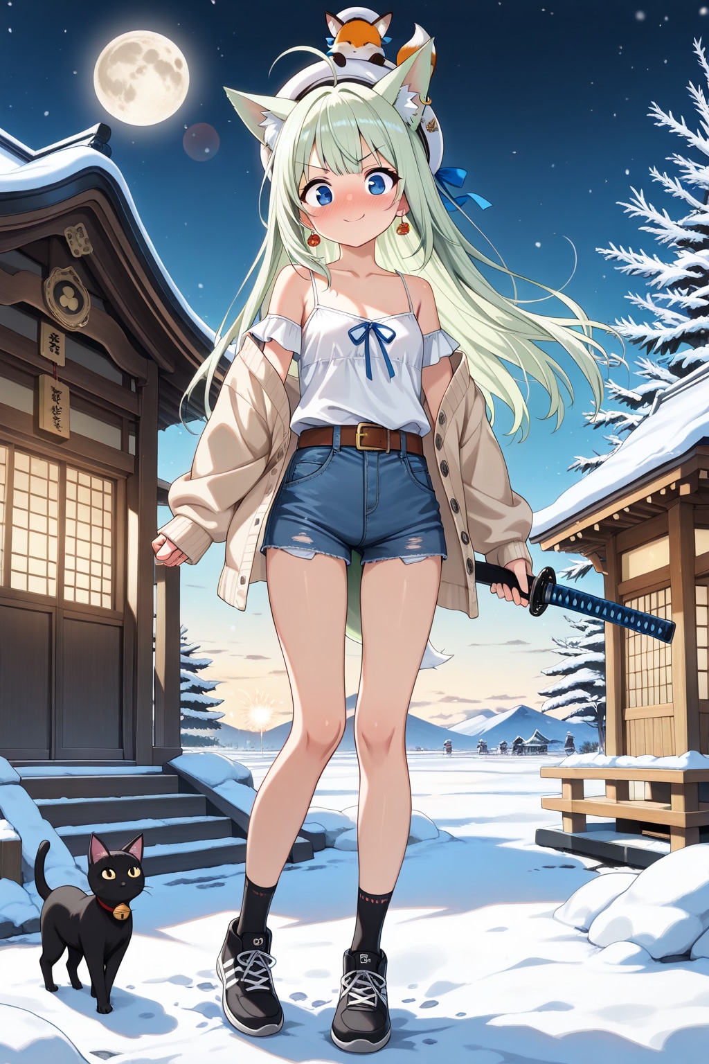 神社に来たらキツネ化されました