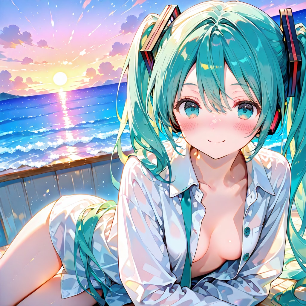 最後の海 | の人気AIイラスト・グラビア