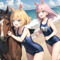 娘は皆んなパッパカ走る♪パッパカ走る♪夏も走る♪ 3枚目