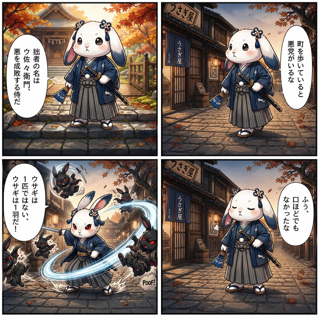 ウサギは1羽だ！ウ佐々衛門　マンガ版