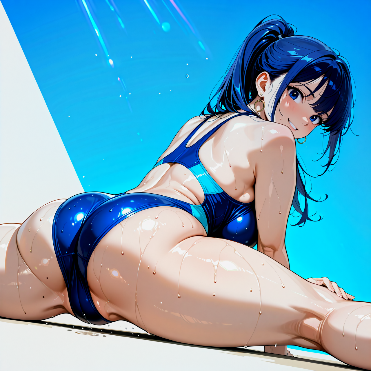 青き閃光、あいの魅惑のバックショット！3