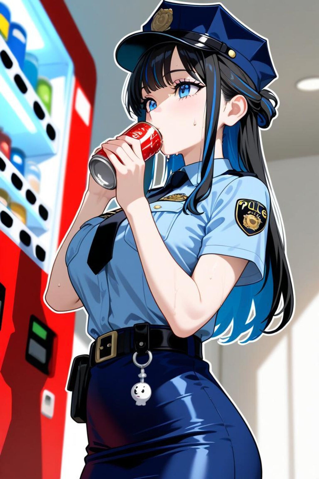 警ら帰りでひと息