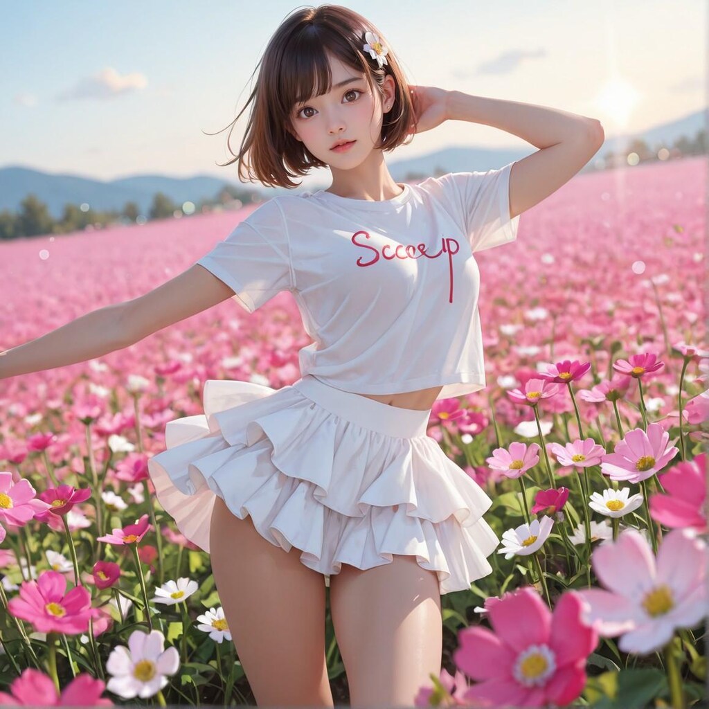 Cosmos flower Girl