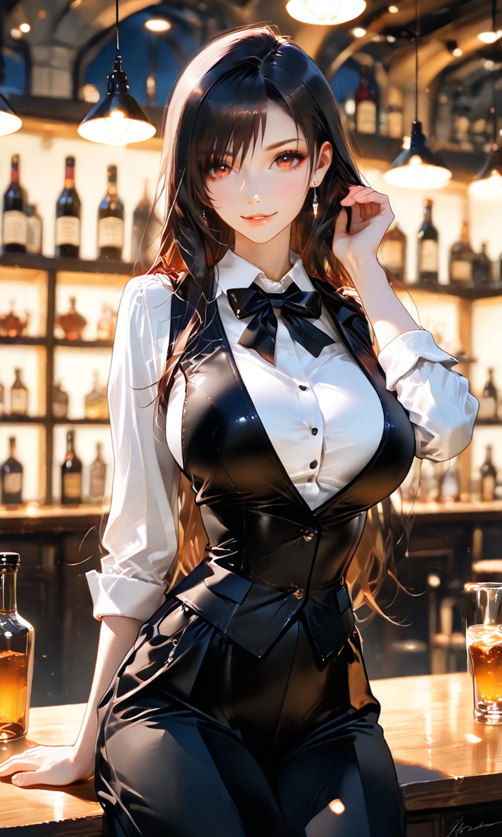 ティファ｜閉店後のバー、優しい笑顔で最後の一杯をすすめる彼女