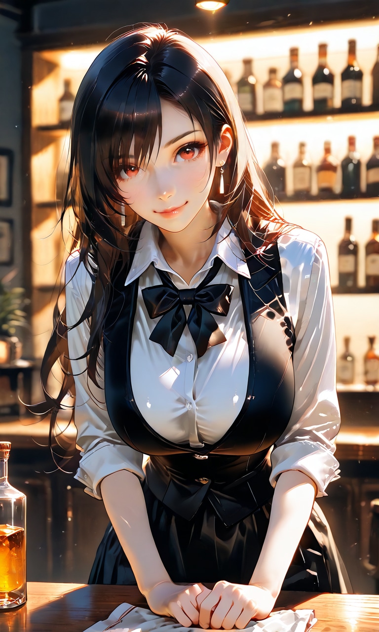ティファ｜閉店後のバー、優しい笑顔で最後の一杯をすすめる彼女