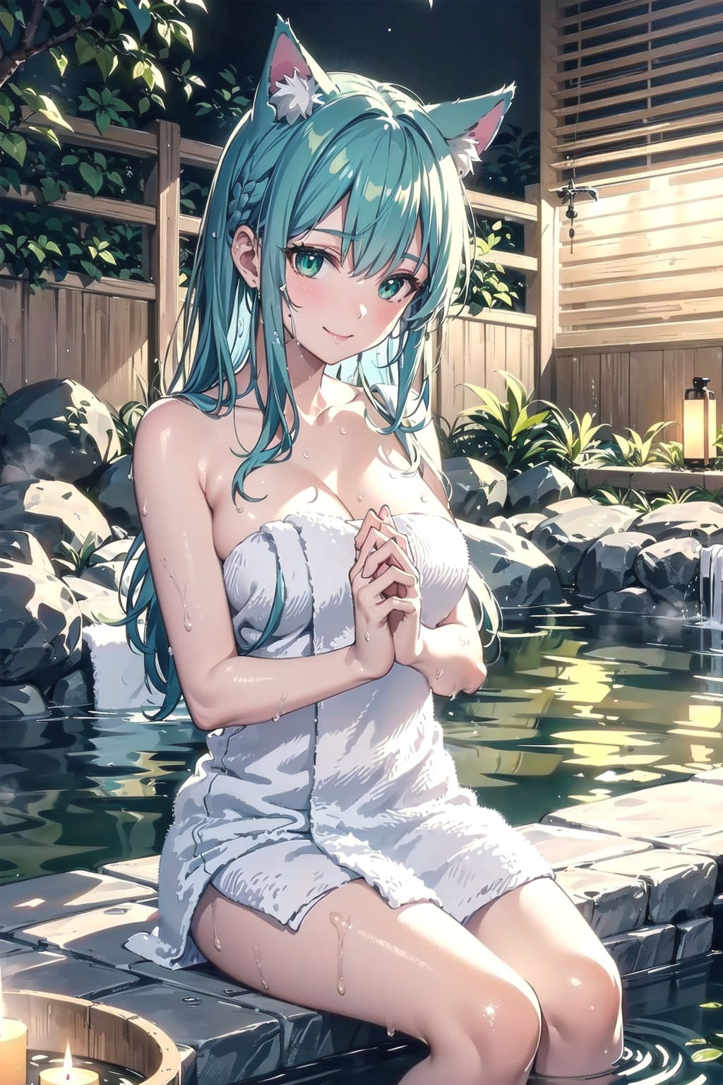 露天風呂といえば私ですね🎶🐱♨️