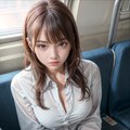 通勤電車で見つけた胸チラ集 4枚目