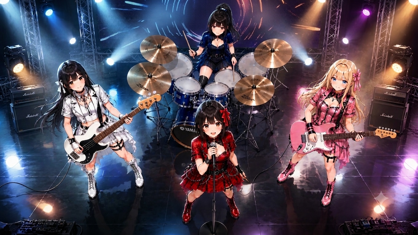 ガールズバンドMV公開しました(≧▽≦)