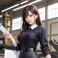 工場と美女 2枚目