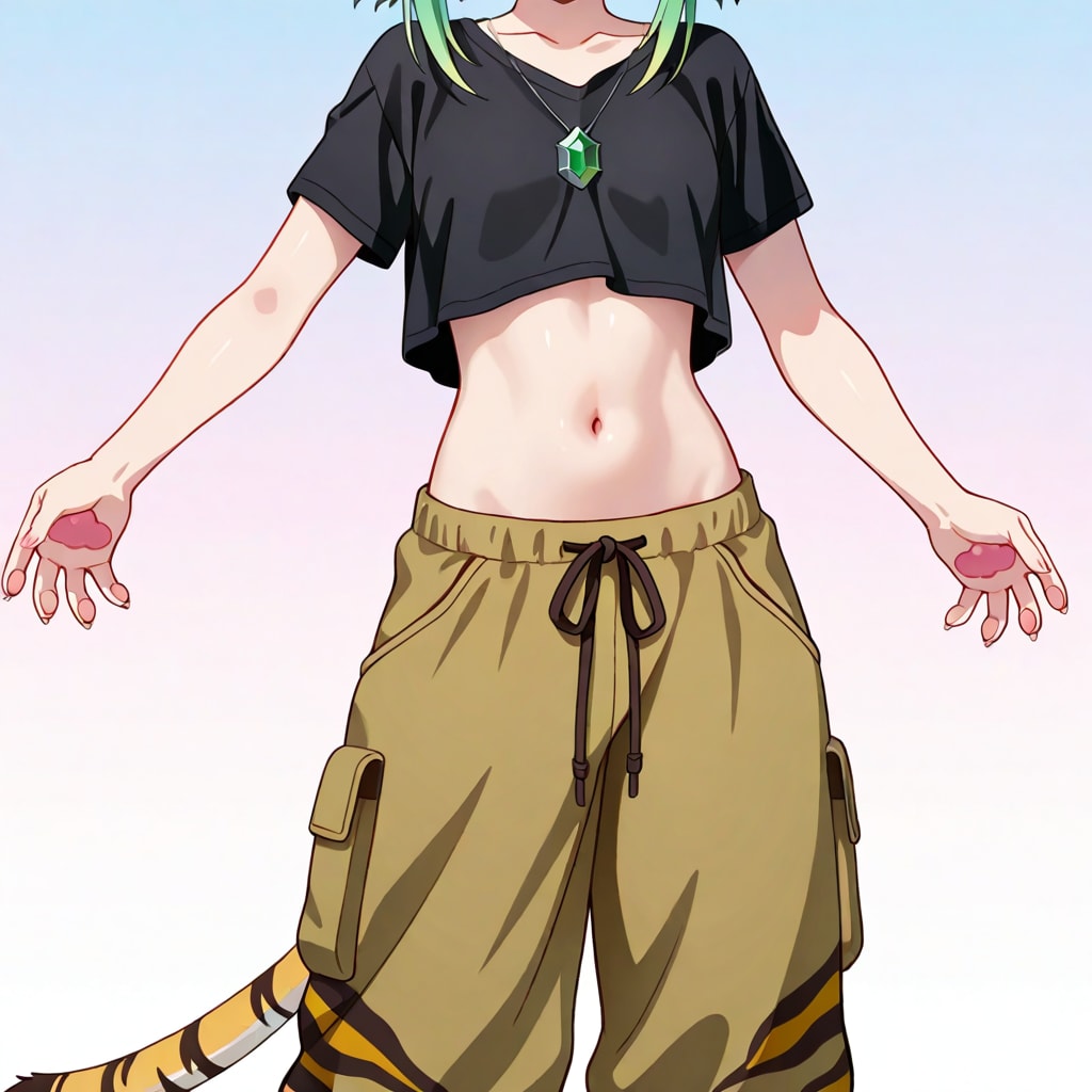 ケモ娘のお腹