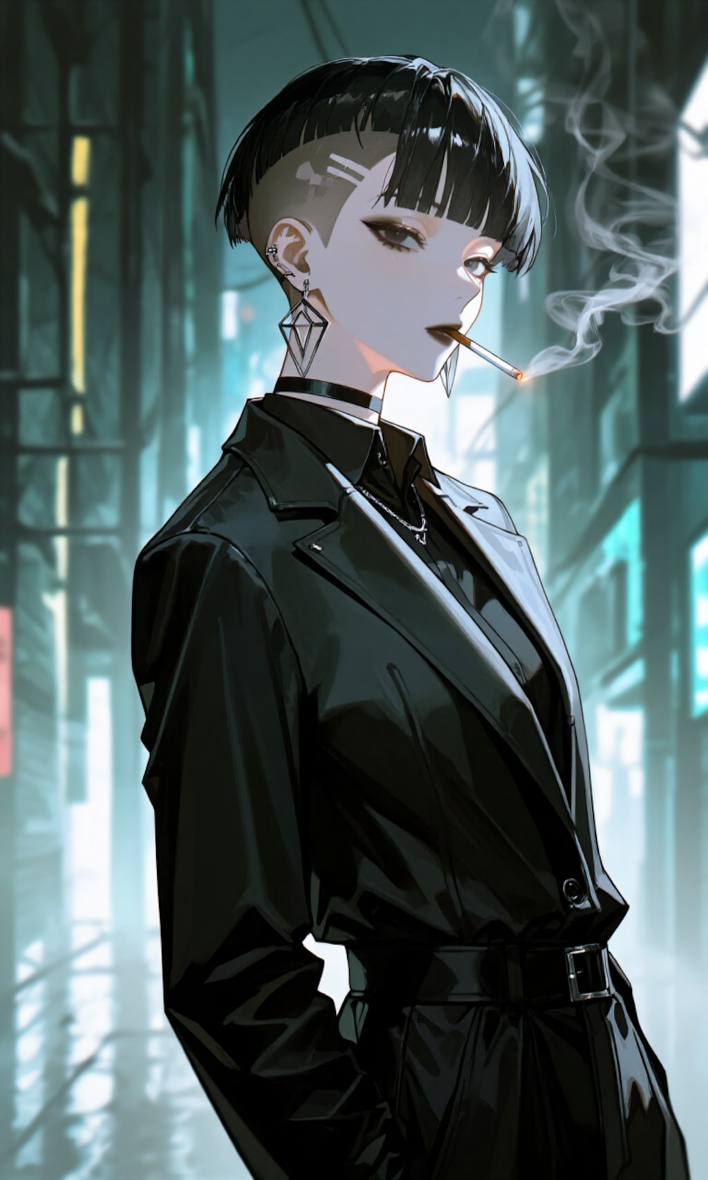 タバコを吸う女