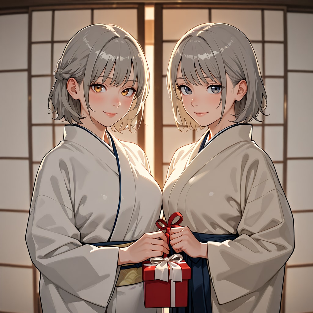 和室に灯る双星