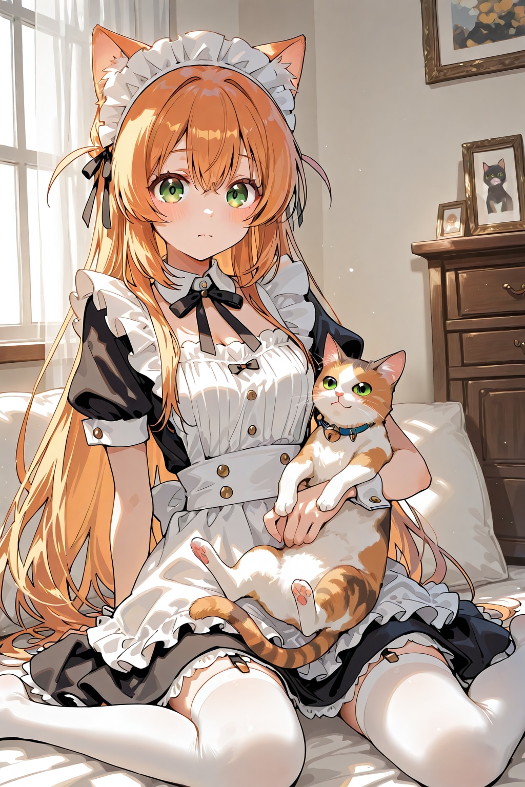猫ちゃんと一緒 | の人気AIイラスト・グラビア