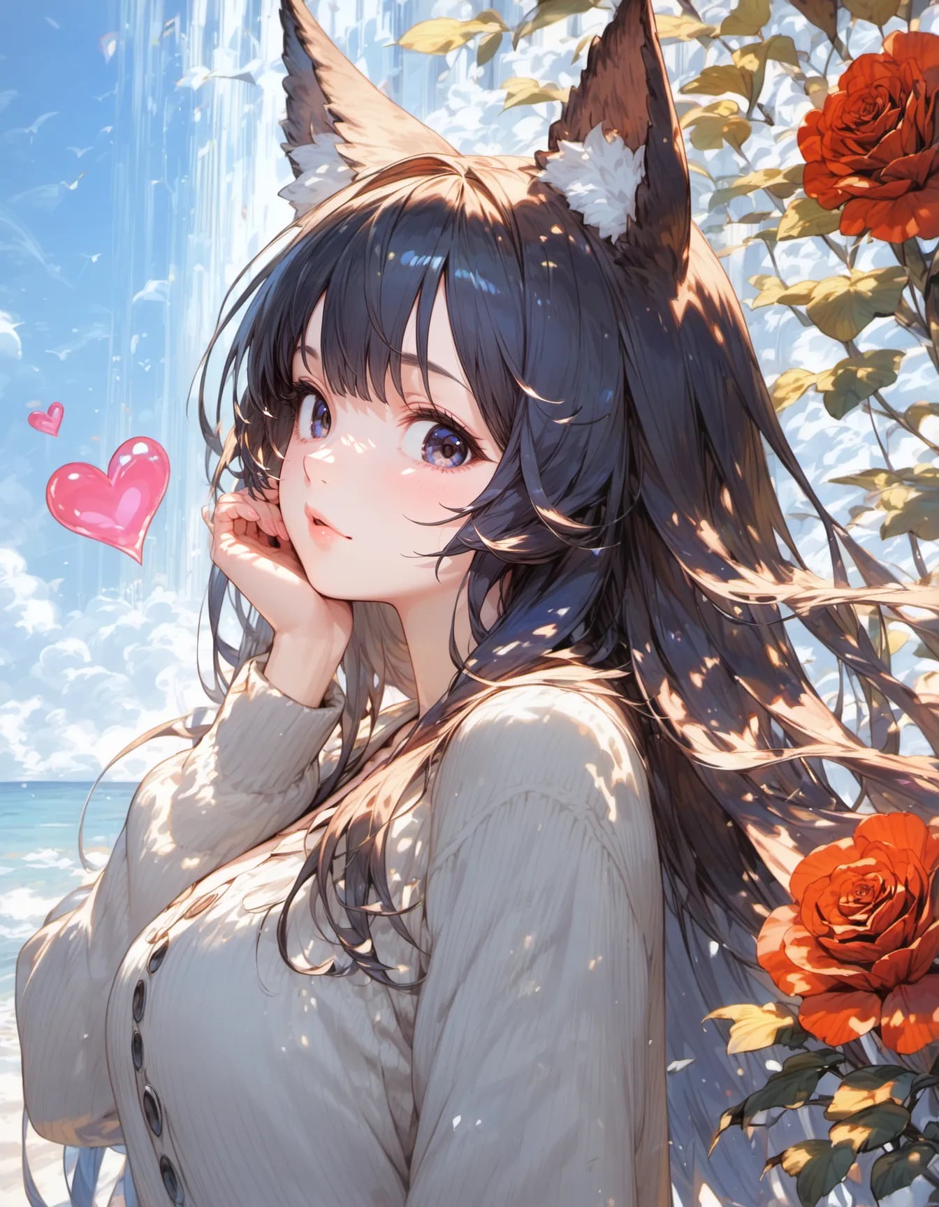 Ocean Breeze and Roses | の人気AIイラスト・グラビア