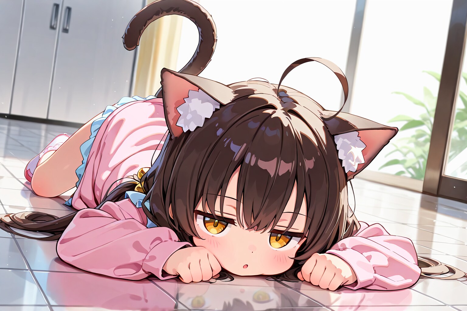猫は知っている、どのタイルがぬるいかを