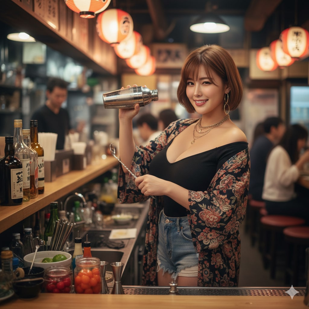 ノリ軽めの居酒屋美女