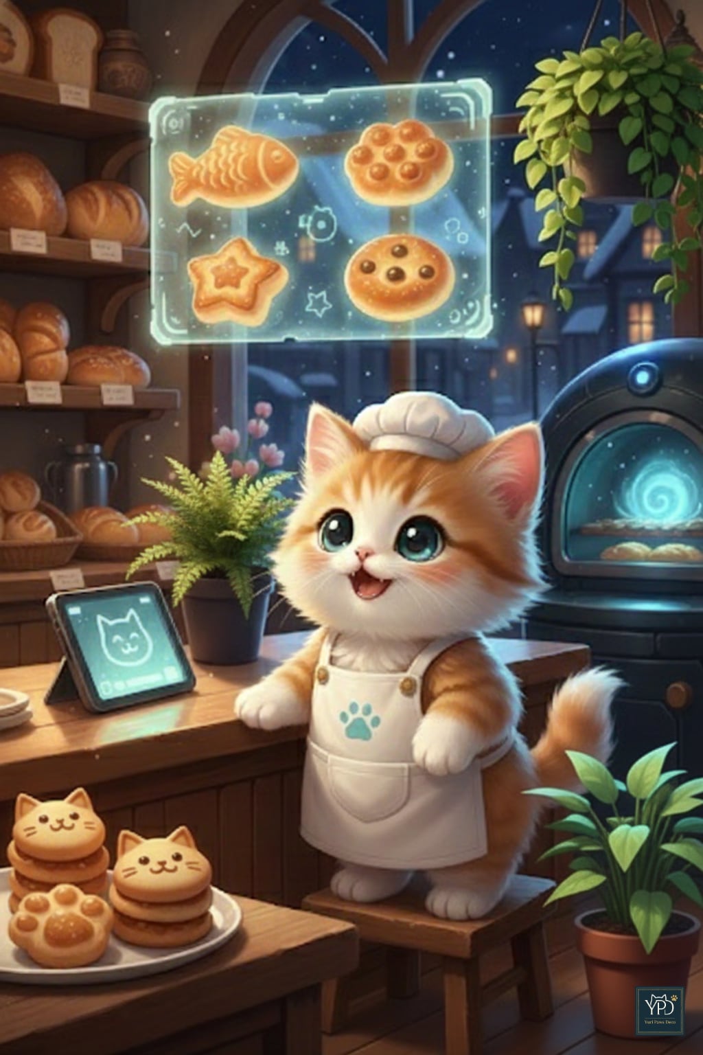 仔猫店主の未来のパン屋さん | の人気AIイラスト・グラビア
