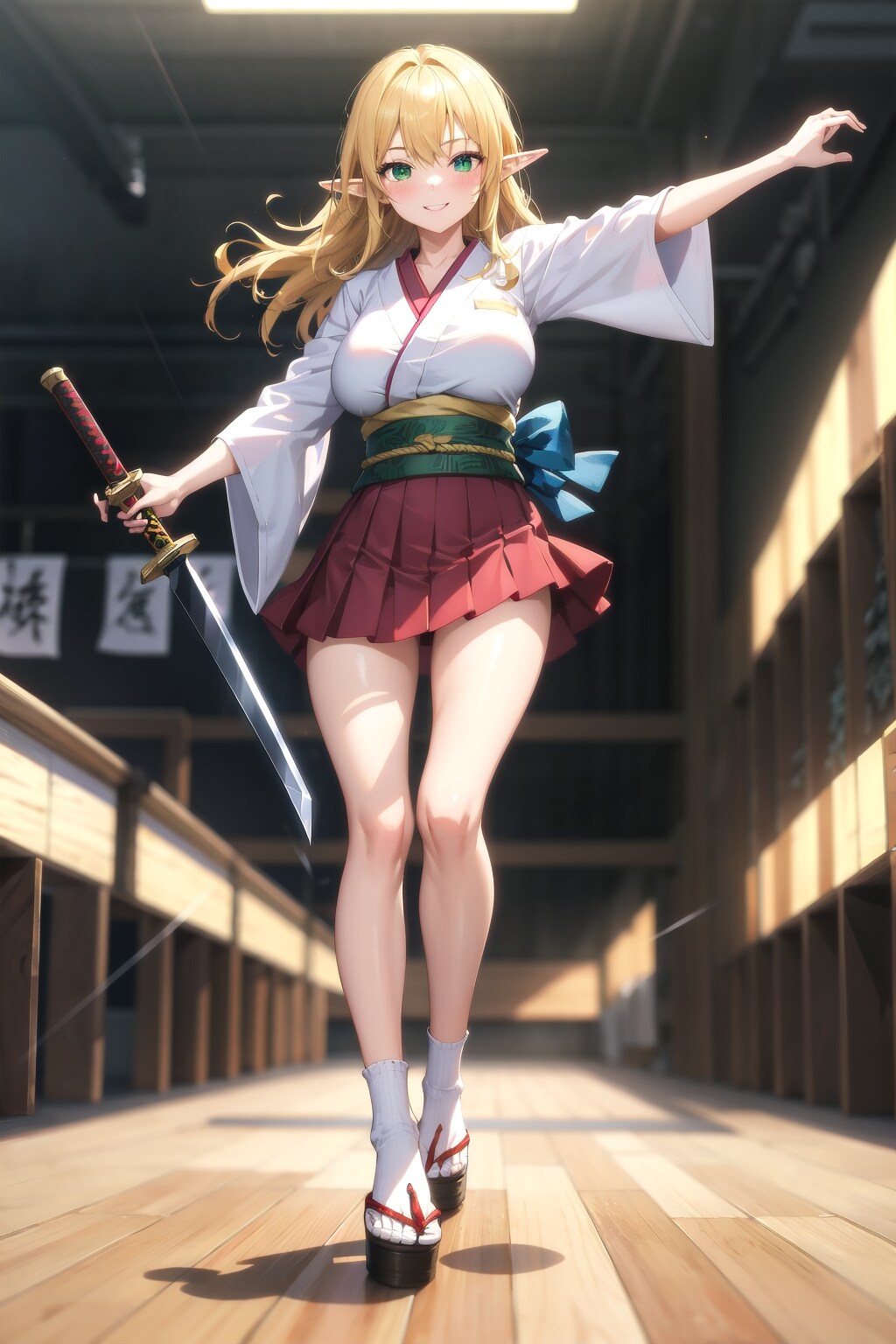 颯爽と刀を抜いて