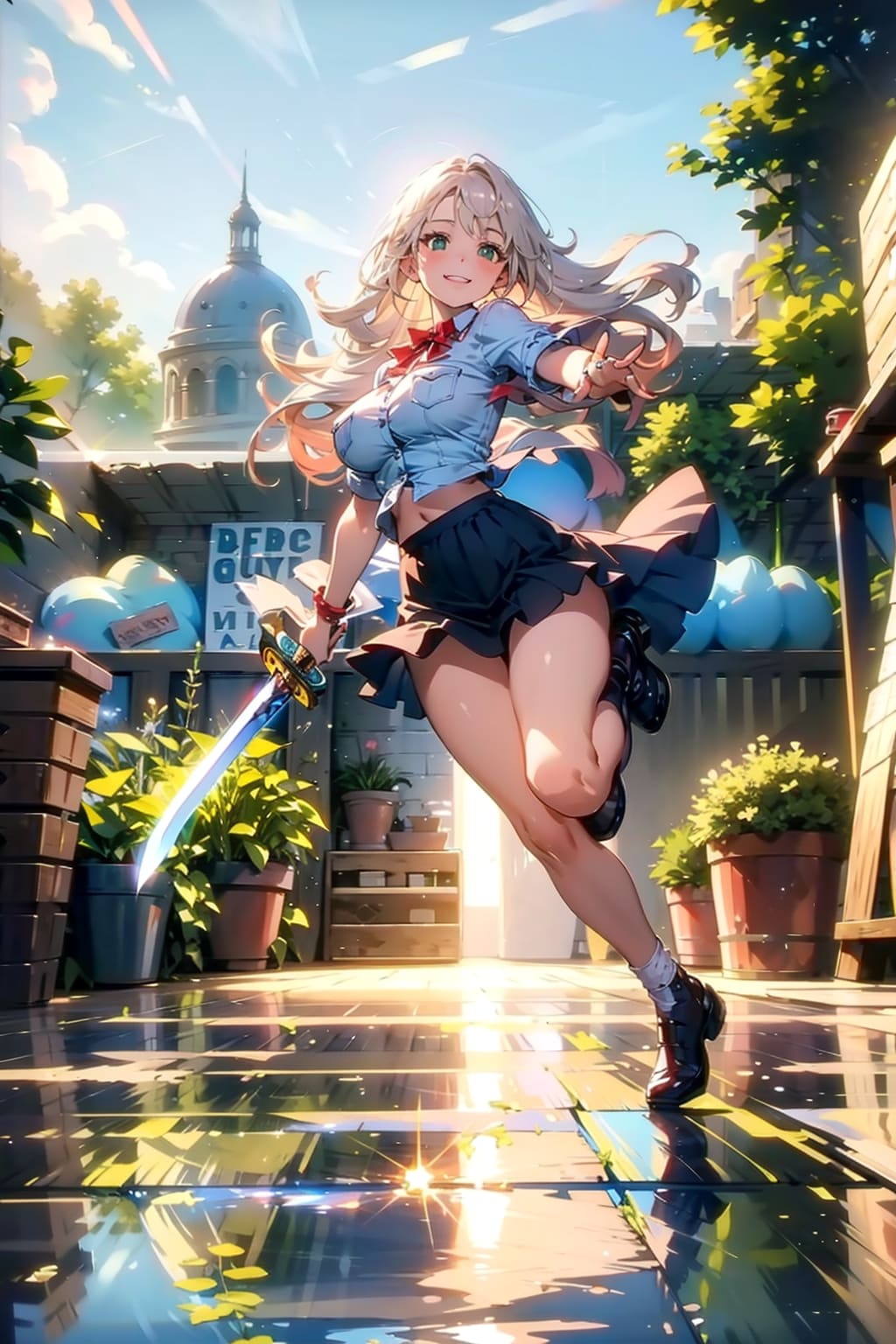 颯爽と刀を抜いて