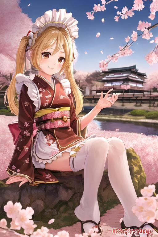 着物風メイド服 with 桜
