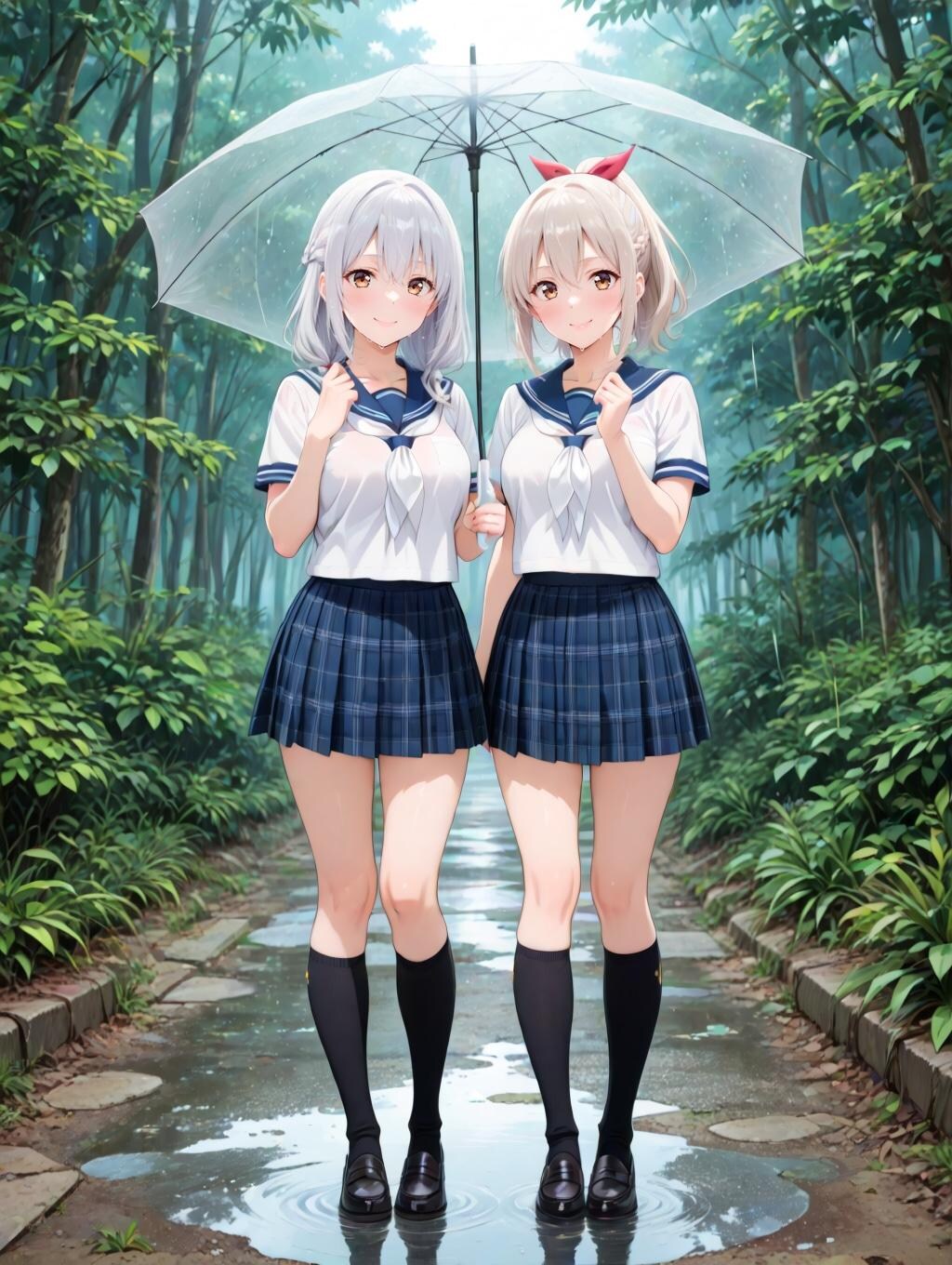 双子あいあい傘